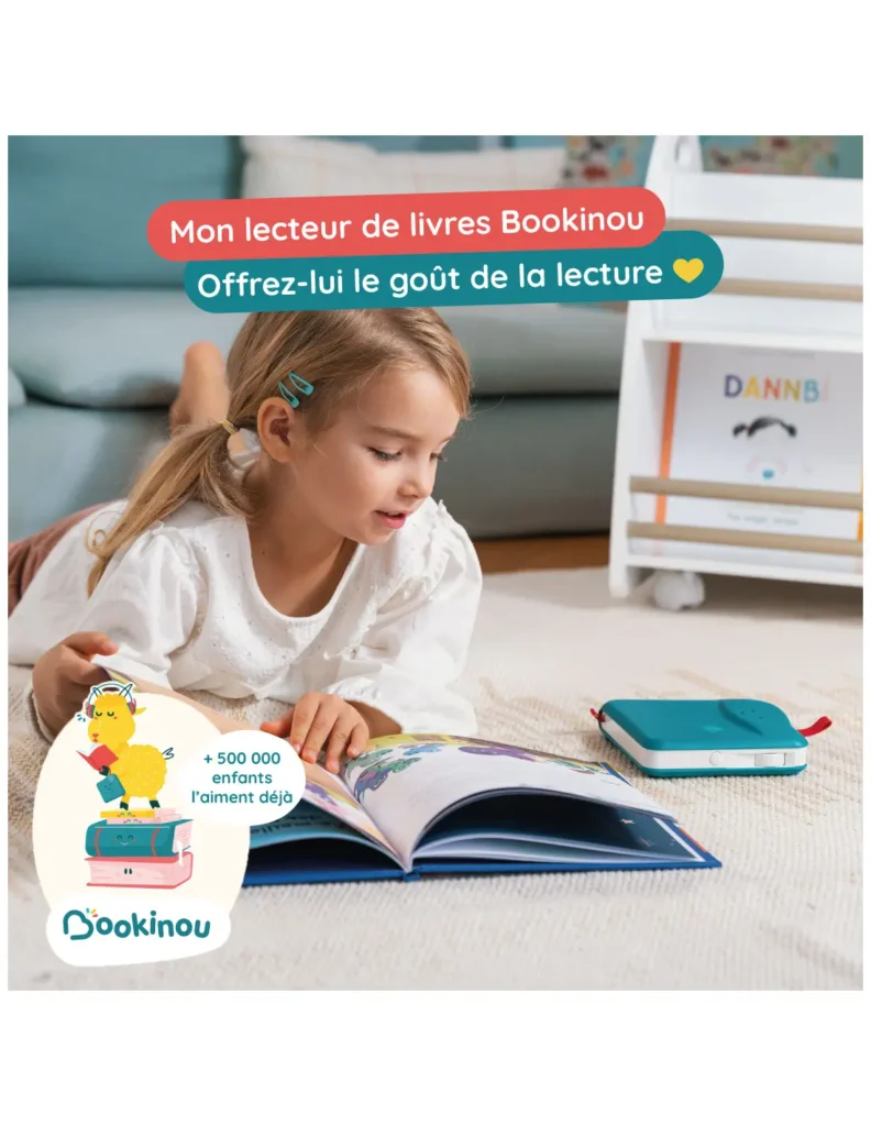 bookinou, lecteur de livre pour les garçons et les filles de 3 ans